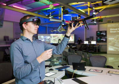 vr-bril in laboratorium Enschede