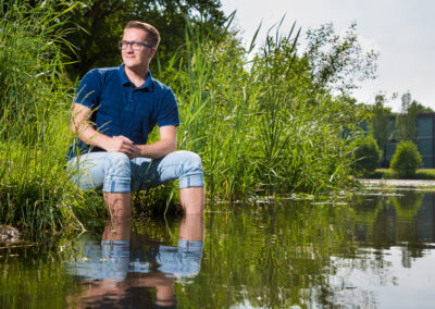 creatieve portretfoto in het water